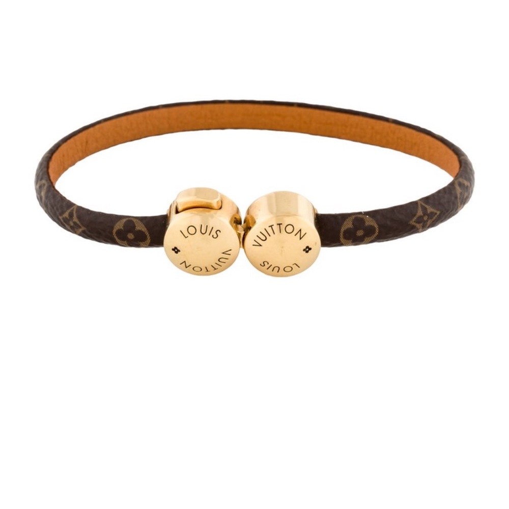 Louis Vuitton Brown and Gold Monogram Bracelet